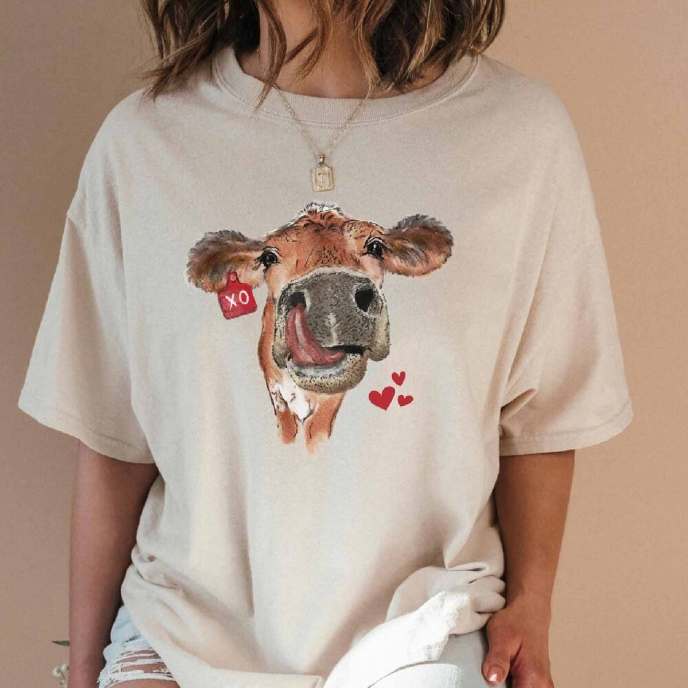 Cow Valentine Shirt, Farm Valentine, Western Valentine Shirt, XO Shirt